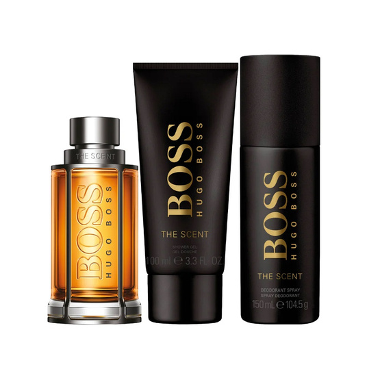 Hugo Boss Boss The Scent For Man zestaw woda toaletowa spray 100ml + dezodorant spray 150ml + żel pod prysznic 100ml