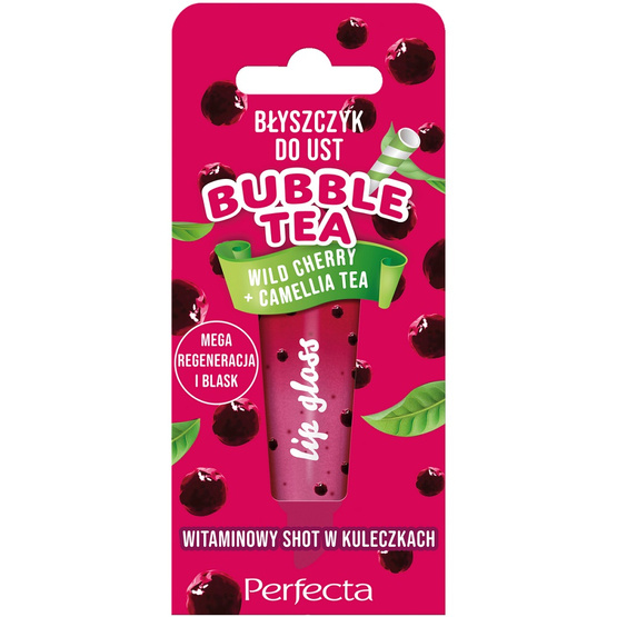 Perfecta Bubble Tea błyszczyk do ust Wild Cherry + Camellia Tea 10g