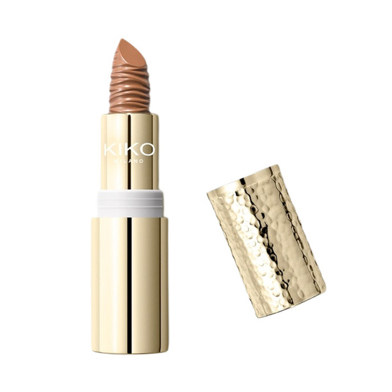 KIKO Milano Gold Reflections Gleam & Care Lipstick SPF30 kremowa odżywcza pomadka do ust 01 Elegant Nude 3.5g