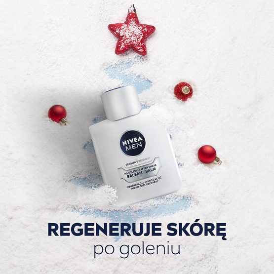 Nivea Men Sensitive Recovery Collection zestaw żel pod prysznic 3w1 250ml + antyperspirant roll-on 50ml + balsam po goleniu 100ml + pianka do golenia 200ml