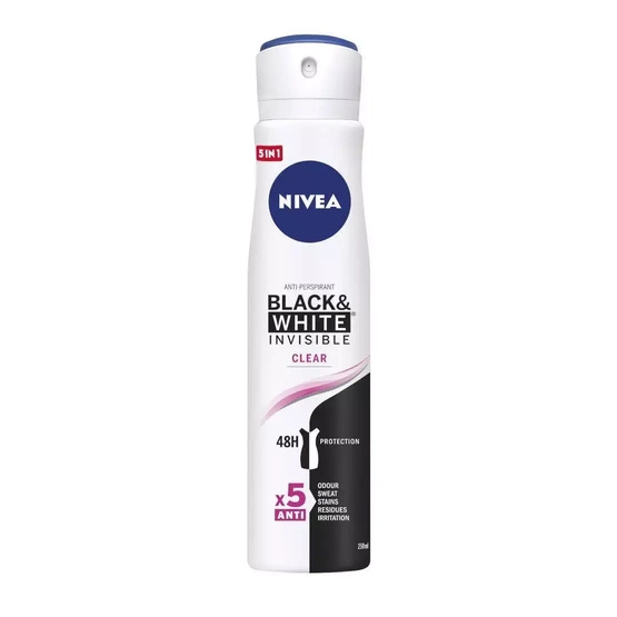 Nivea Black&White Invisible Clear antyperspirant spray 250ml