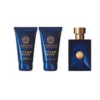 Versace Pour Homme Dylan Blue zestaw woda toaletowa spray 50ml + balsam po goleniu 50ml + żel pod prysznic 50ml