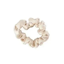 Mexmo Scrunchie Medium Light Beige - Zestaw dwóch gumek jedwabnych